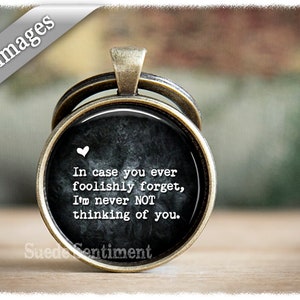 Long Distance Relationship Keychain: Virginia Woolf Quote Gift