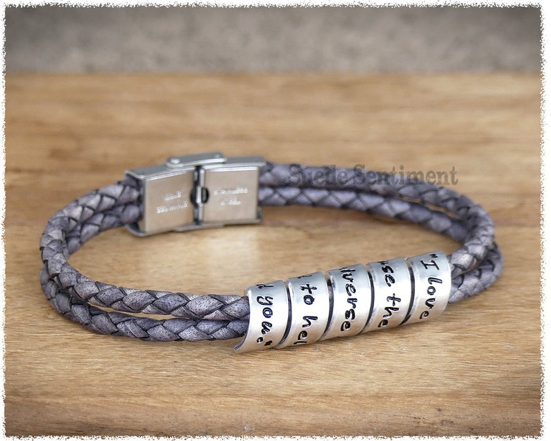 Mens Personalised Bracelet Boyfriend Gift Anniversary | Etsy