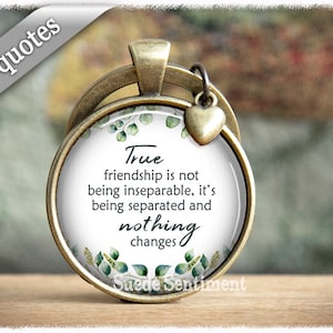 Best Friend Keychain • Distance Friendship Keychain • Long Distance Friend • Best Friend Gift • Going Away Gift • Gifts For Bestie