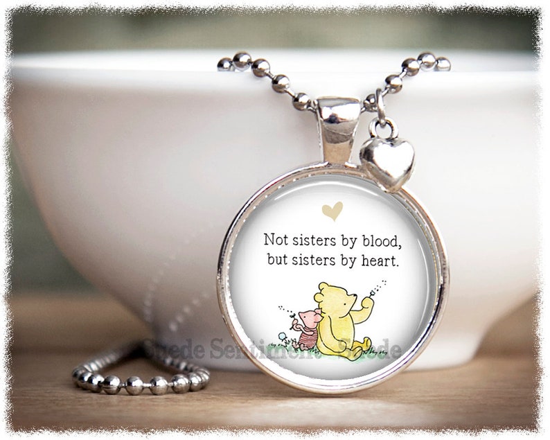 Sister Keychain Sister Necklace Long Distance Sister Best Friend Keyring Funny Sister Gifts image 2