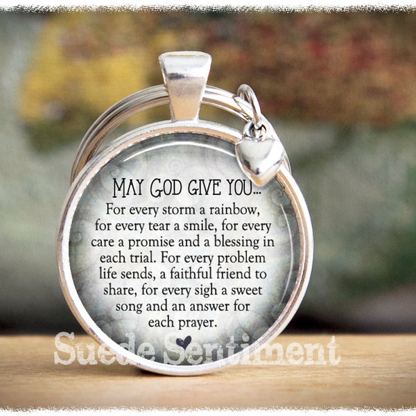 Inspirational Keychain • Irish Blessing Keychain • Graduation Gift For Her • May God Give You • Encouragement Gift