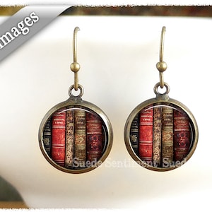 Vintage Book Earrings: Literary Gift for Readers
