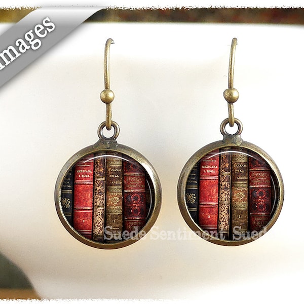 Book Earrings • Book Lover Gift • Gifts For Readers • Vintage Book Jewelry • Daughter Birthday • Literary Gift