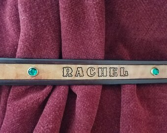 1 1/4" Jeweled Name Belt