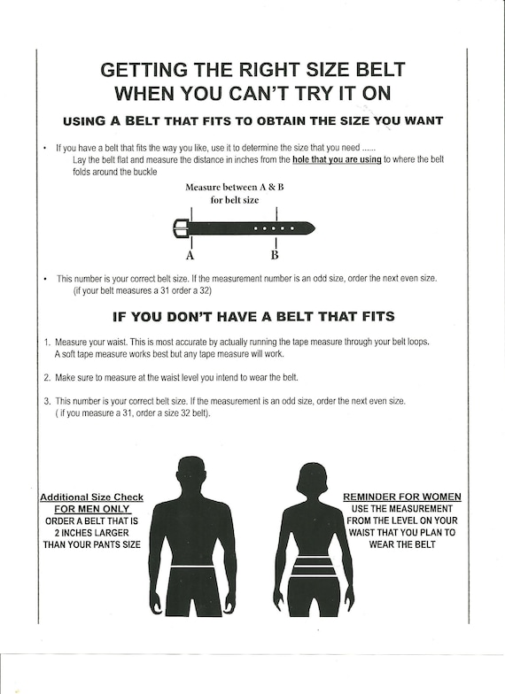 Belt Size Chart