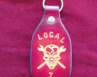 Local  --- on a skull/crossed spud keyring