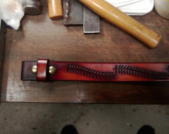 Hand Tooled Leather Belt