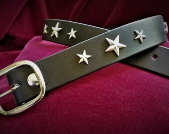 1  1/2" Black belt with Stars