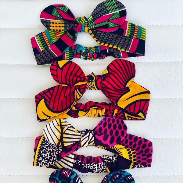 Bandeaux bébé - Bandeau imprimé africain - Turbans - Différentes couleurs - Afrocentric805