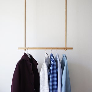 Oak Clothes Hanger - Wooden Wardrobe different lengths