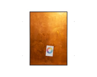 Copper magnetic board / whiteboard in black metal frame - handmade - various sizes - writable