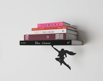 Superhero Superhero - floating bookshelf - various sizes - books - art books - invisible wall shelf - customizable