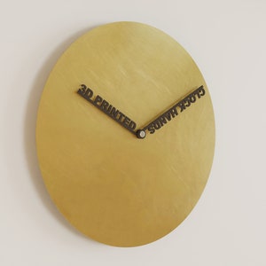 Personalizable wall clock clock hands 3D printing brass wall clock different sizes silent image 2