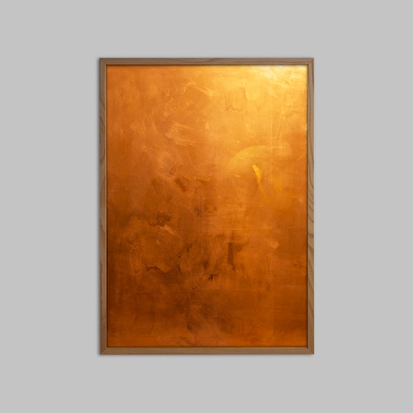 Copper magnetic board / whiteboard in oak frame - copper - handmade - various sizes - writable