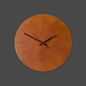 Rusted Steel Wall Clock DOTS - different sizes