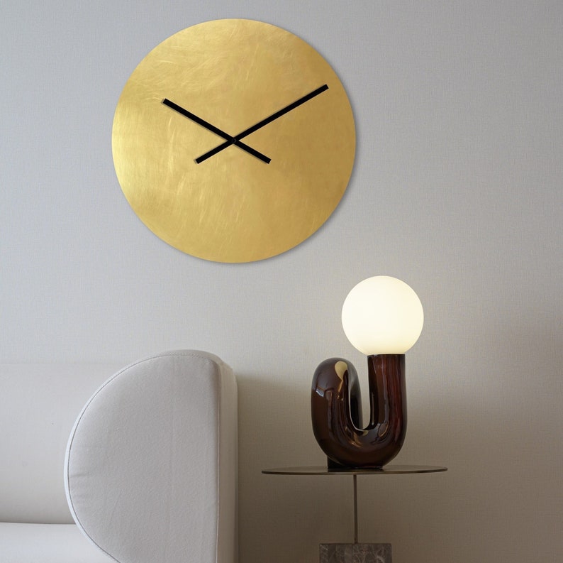 Pure Brass Wall Clock - multiple sizes - completely silent