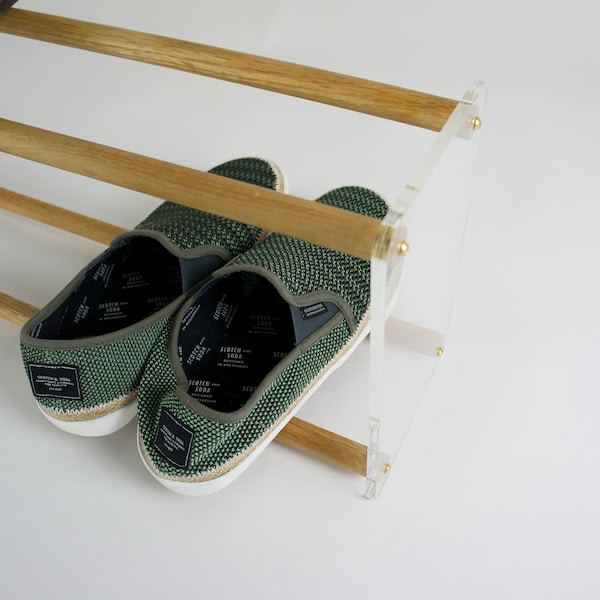 Oak & Glass - Shoe Rack - Shoe Shelf - multiple sizes