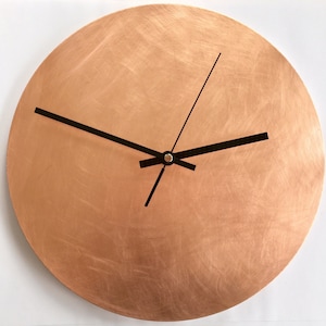 Copper Raw Wall Clock multiple sizes completely silent image 6