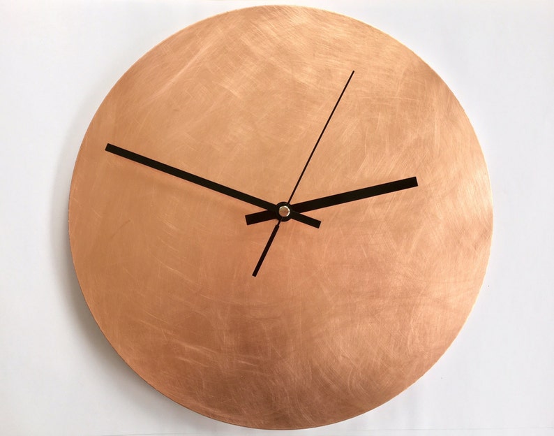 Copper Raw Wall Clock multiple sizes completely silent image 6