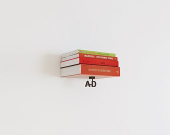 A-Z - text characters - CUSTOMIZABLE - floating bookshelf - multiple sizes - books - magazines - invisible wall shelf - 3D printing