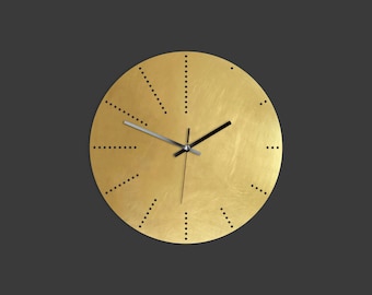 Pure Brass Dots Wall Clock - multiple sizes