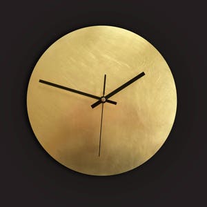 Pure Brass Wall Clock - multiple sizes - completely silent