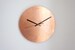 Copper Raw Wall Clock - multiple sizes - completely silent 