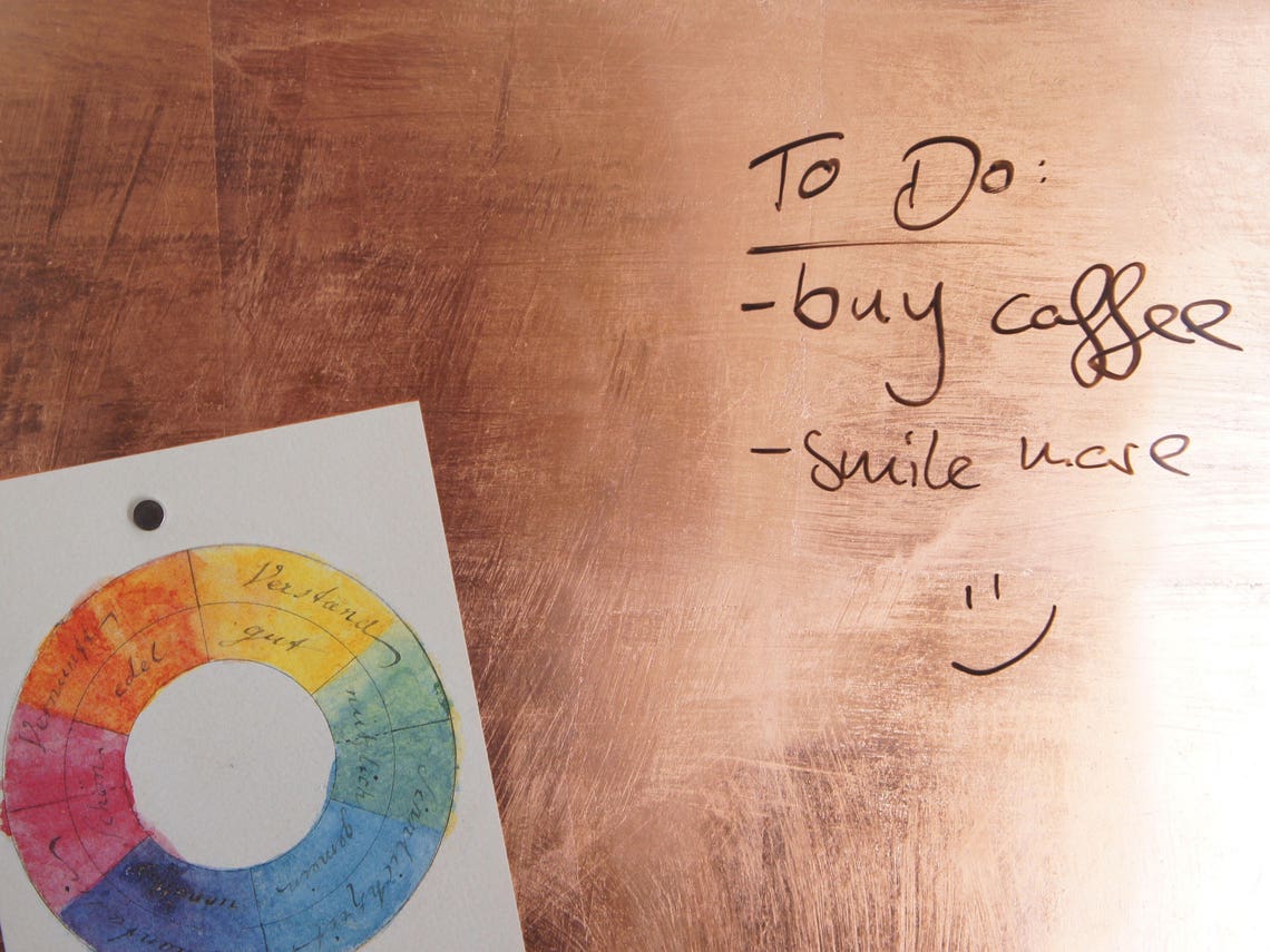 Copper Whiteboard / Board Etsy UK