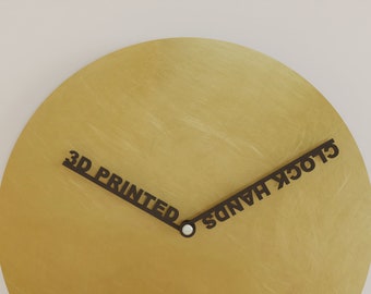 Personalizable wall clock - clock hands 3D printing - brass wall clock - different sizes - silent