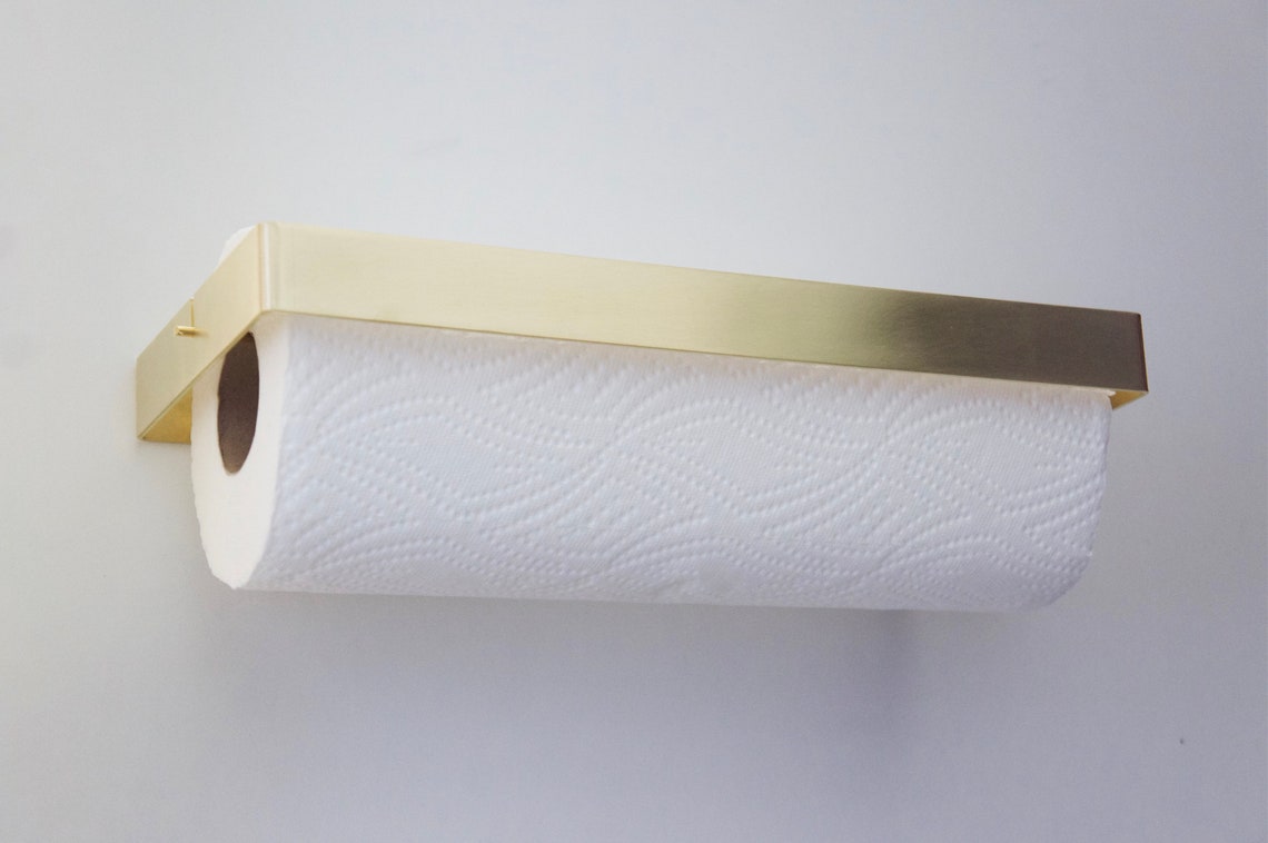 Brass Kitchen Roll Holder Etsy