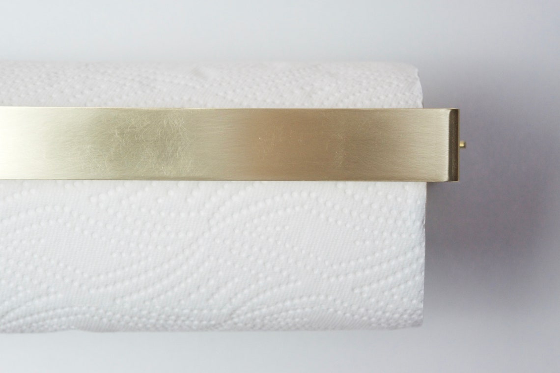 Brass Kitchen Roll Holder Etsy