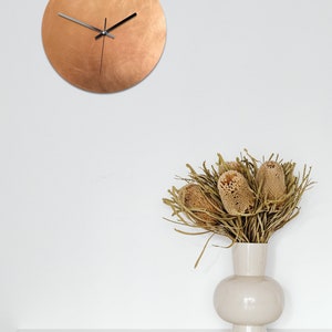 Copper Raw Wall Clock multiple sizes completely silent image 3