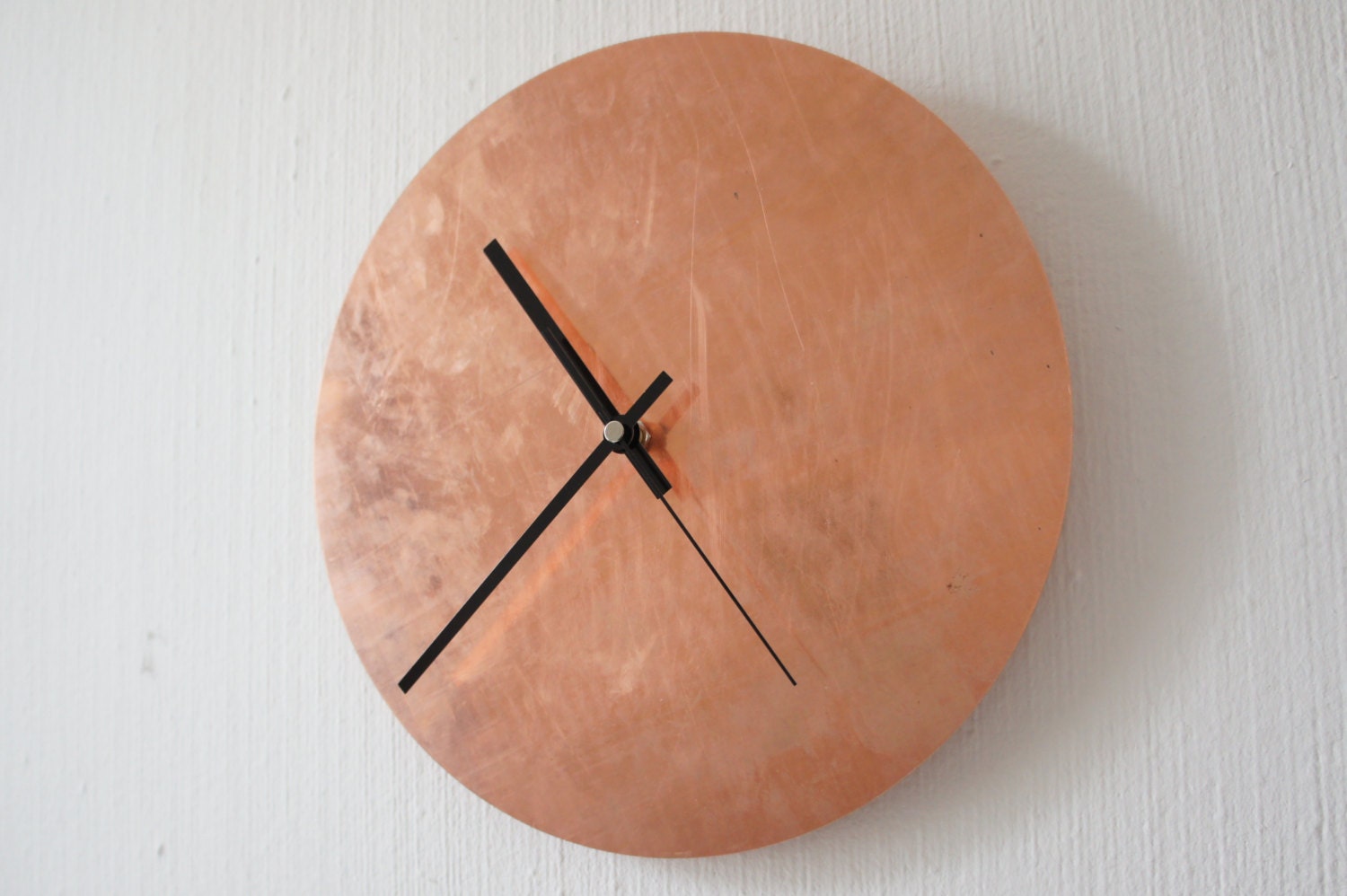 Copper Raw Wall Clock Multiple Sizes Completely Silent -  Sweden