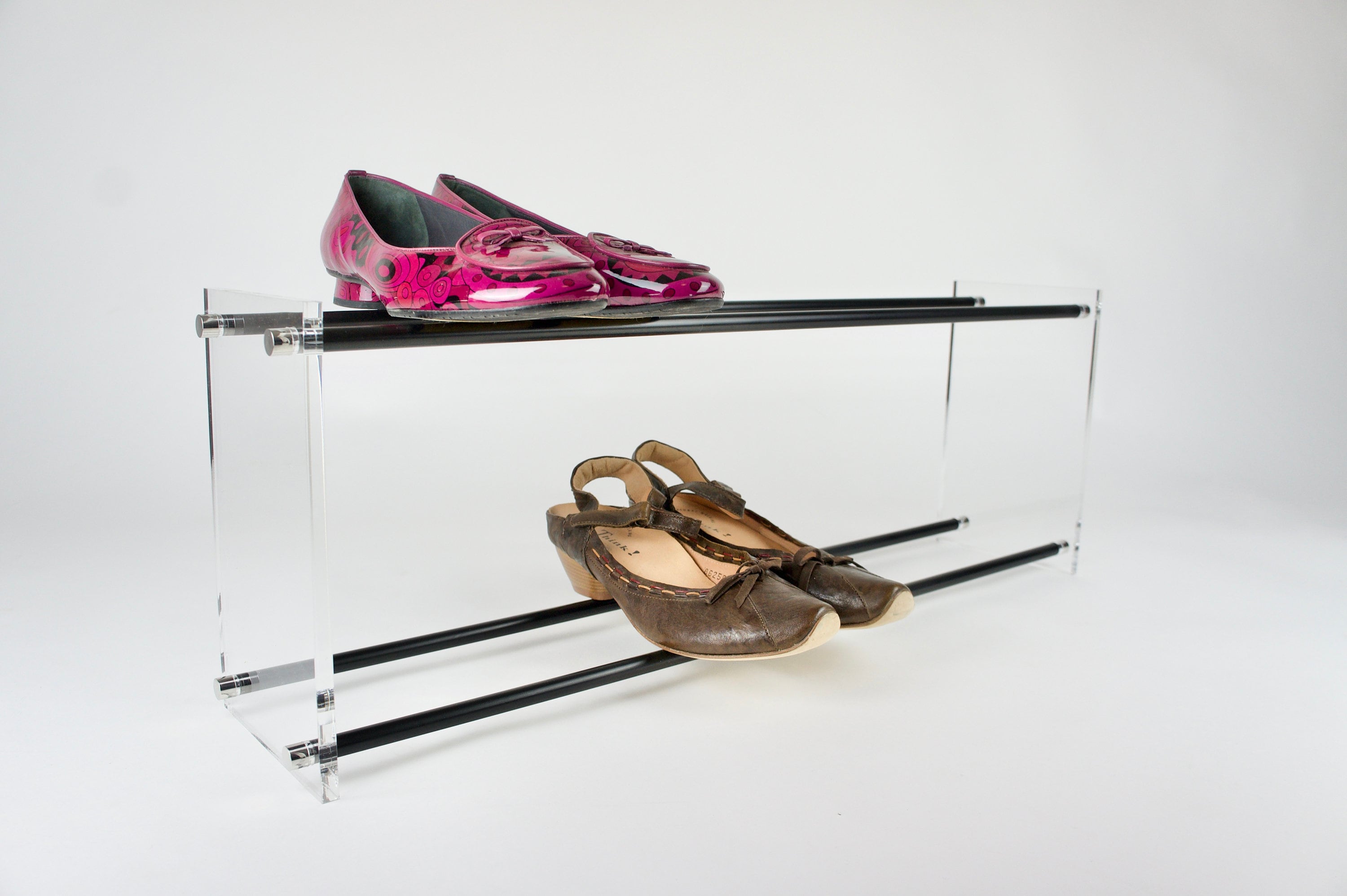 Black & Glass - Shoe Rack - Shoe Shelf - Multiple Sizes - Etsy