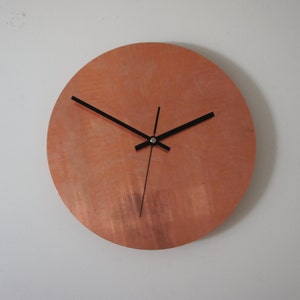 Copper Raw Wall Clock multiple sizes completely silent image 4