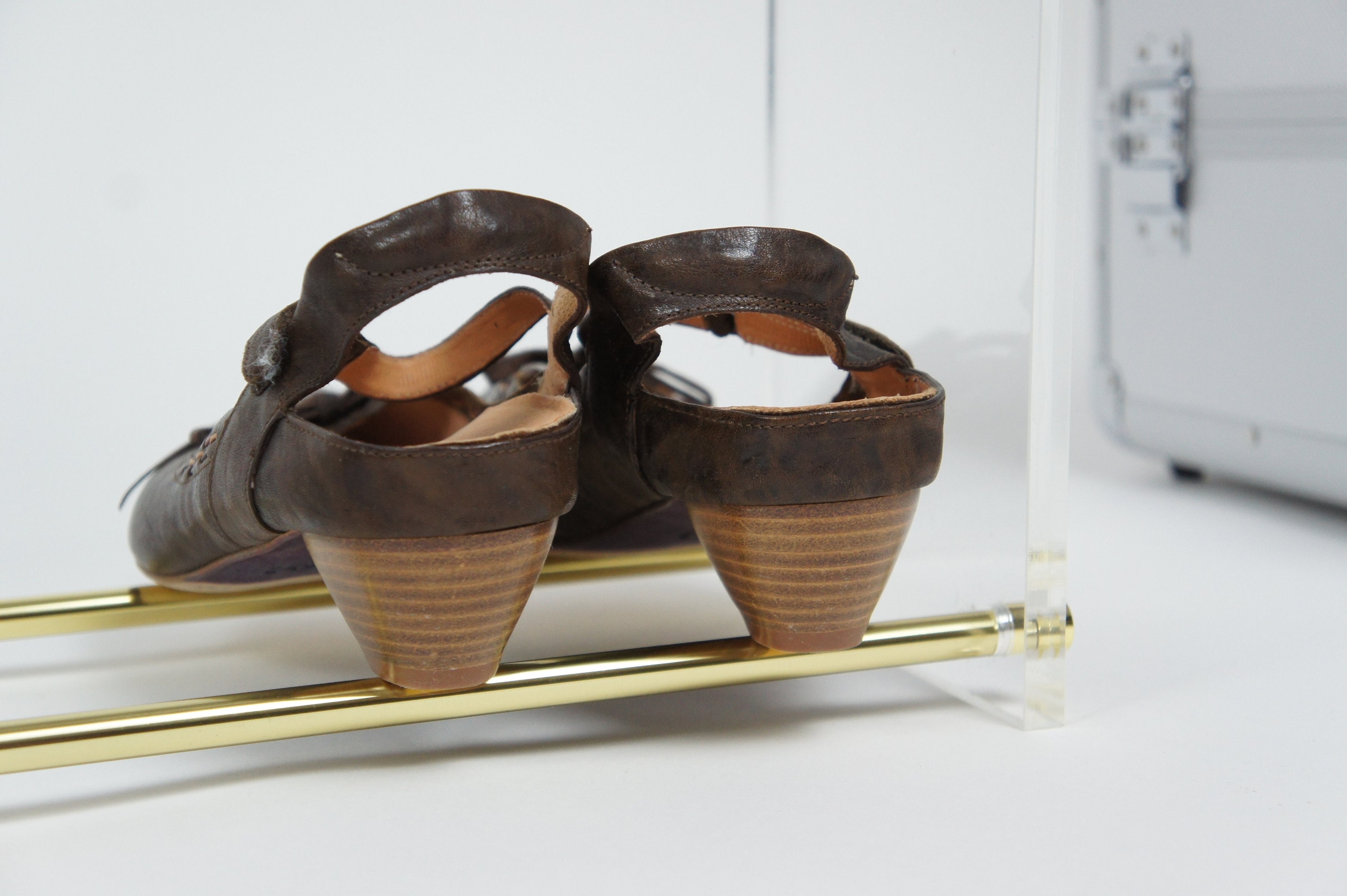 Brass & Glass Shoe Rack Shoe Shelf Multiple Sizes Etsy Australia