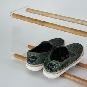 Oak & Glass Shoe Rack Shoe Shelf Multiple Sizes - Etsy