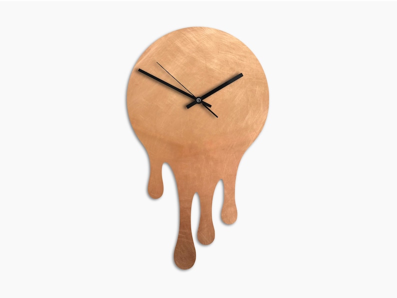 Copper Wall Clock, full metal, handmade, silent, multiple sizes