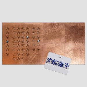Copper calendar magnetic board / whiteboard / blackboard - handmade - various sizes