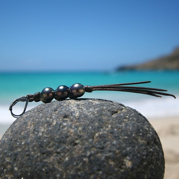 Black pearls of Tahiti, boho beach jewelry, St Barts, saint barthelemy design, endless summer, bohemian & gypsy inspiration.