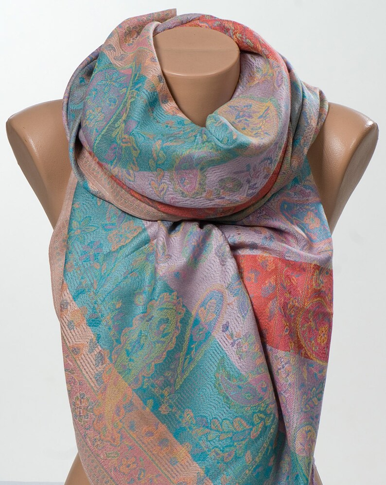 SOFT COLORS Spring Scarf or Shawl or Neck Wrap. Mothers Days - Etsy