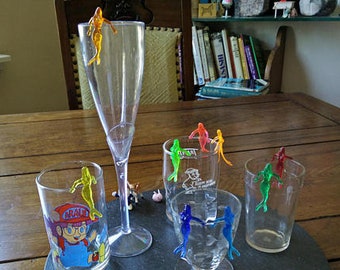 9 diff colors 9 18 or 27 Little Mermaid champagne brunch cocktail drink topper Party our tails off favor beach pool Last Splash bachelorette