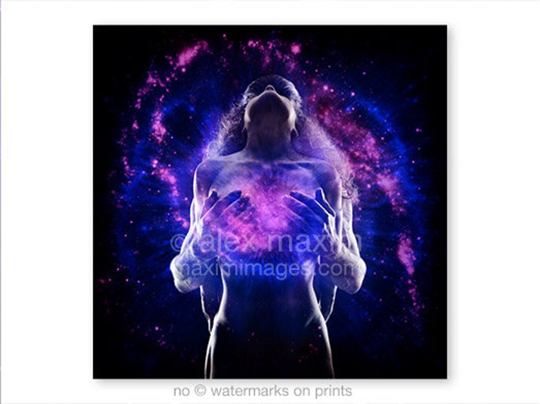 Fine Art Nude Wall Art Print of a Sexy Nude Couple Making Love Tantra Sexuality Cosmic Tantric