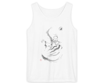 Tai-Chi-Meister und taoistisches Bagua-Trigramm-Symbol Kampfkunst Qi Gong Baumwolle Sport Athletik Fitnessstudio Unisex Tanktop Ärmelloses Shirt