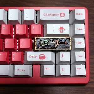 Magnetic Metal Sword 2.25u 2.75u Keycap, Altar Altar Resin Base, Removable Blade Gamer Gift for Mechanical Keyboard