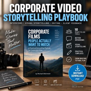Video Production & Storytelling Playbook | Filmmaking Guide | Interview Questions | Corporate Video Templates | Digital PDF