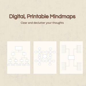 Free Printable Minimalist Mind Maps for Organization & Study
