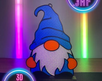 Arquivo de impressão 3D do Gnomo Caprichoso: Decoração Cottagecore Suncatcher (download digital 3MF)