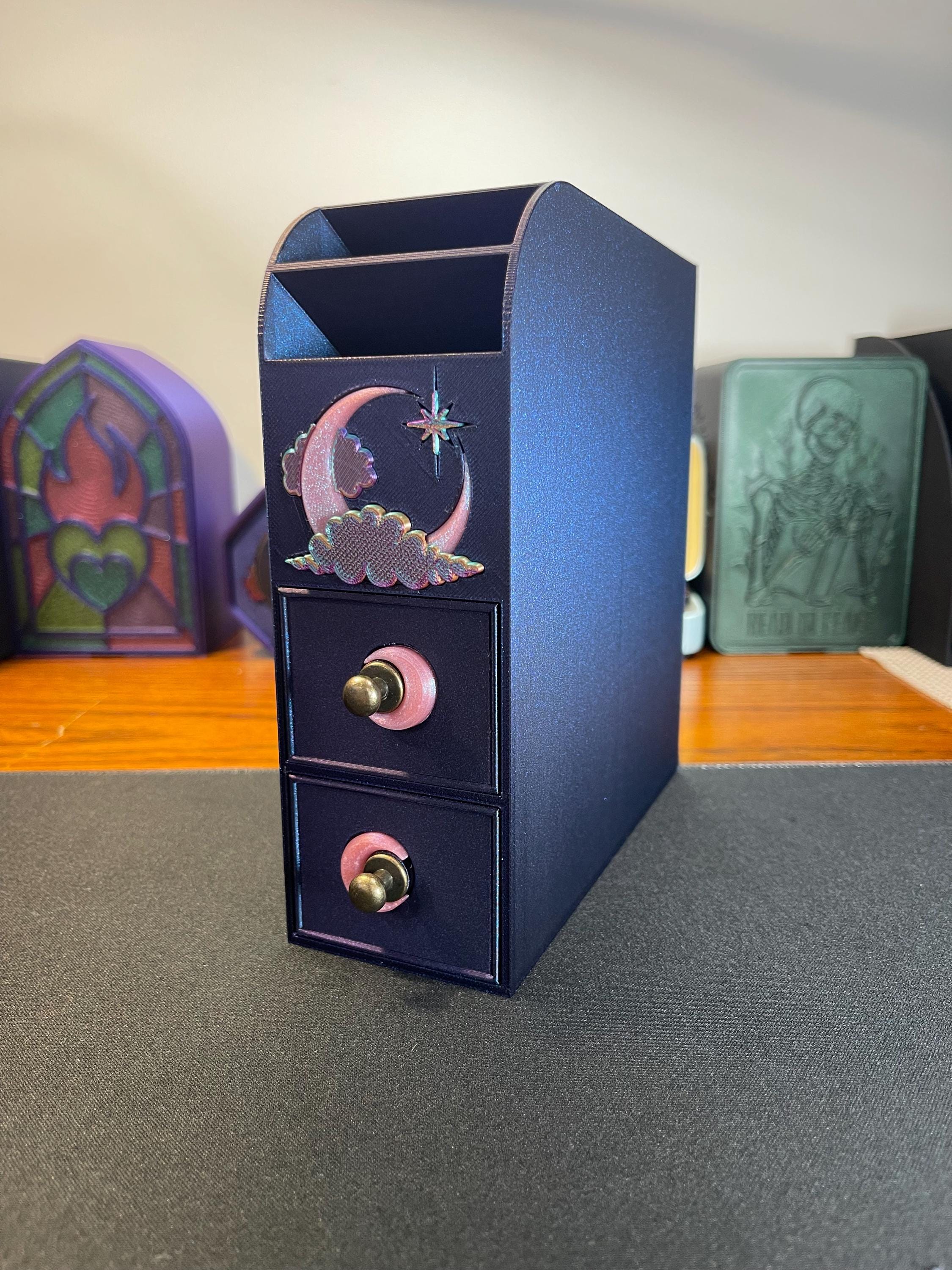 Drawer Annotation 3D Printed Bookshelf Organizer – Annotation Station With Drawers - Etsy