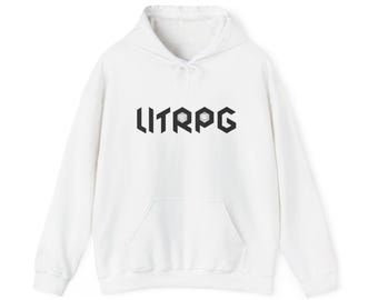LITRPG com design de dados de 20 lados Gamer & RPG BookUnisex Heavy Blend™ Moletom com capuz